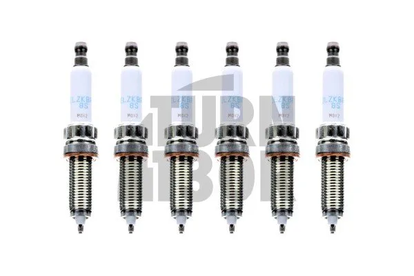 Spark plugs by NGK with the model SILZKBR8D8S designed for BMW 135i, 235i, 335i, 435i, and M2 N55 engines